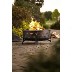 Style Selections Fire Pit - Antique Steel - Wood Burning - 21 21/32-in H x 30-in W x 30-in D -STYLE SELECTIONS Online Shop 11875021c L
