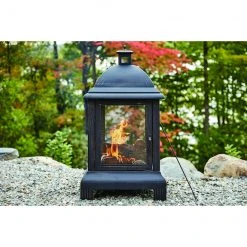 Style Selections Steel Outdoor Fireplace - 24 x 44-in - Black -STYLE SELECTIONS Online Shop 11875023d L