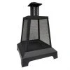 Style Selections Black Outdoor Square Wood Fireplace - 27.5-in