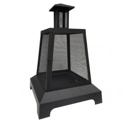 Style Selections Black Outdoor Square Wood Fireplace - 27.5-in