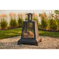 Style Selections Black Outdoor Square Wood Fireplace - 27.5-in -STYLE SELECTIONS Online Shop 11875028c L