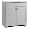 Leisel 2-Door Vanity 1 Sink 31-in Grey and White