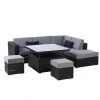 Style Selections Soho Patio Sectional Seating Set - Grey/Black - 6 Seats -STYLE SELECTIONS Online Shop 20235048 L