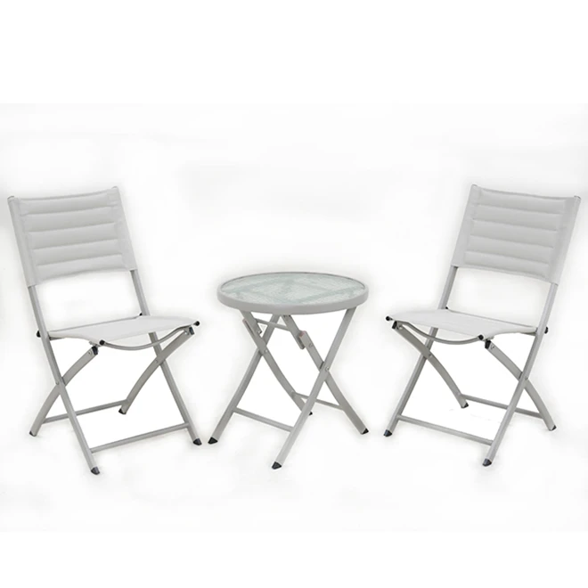 Style Selections 3-Piece Bistro Set with Foldable Chairs 3 Style Selections 3-Piece Bistro Set with Foldable Chairs