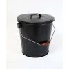 Style Selections Ash Bucket with Lid - 12-in - Steel - Black -STYLE SELECTIONS Online Shop 30736523 L