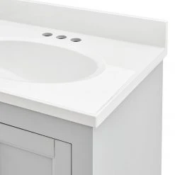 Style Selections Lowry Bathroom Vanity with Mirror - Light Grey - 25-in W x 19-in D x 37-in H -STYLE SELECTIONS Online Shop 32255010c L