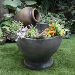 Fountain with Flower Pot - 23.23'' x 27.95'' - GRC -STYLE SELECTIONS Online Shop 33905463b L