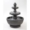 Style Selections Infinity 21.85-in H Resin 3-Tier Outdoor Fountain with Bowl - Grey -STYLE SELECTIONS Online Shop 33905500 L