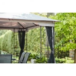 Style Selections 10-ft x 10-ft Black and Grey Gazebo with Netting -STYLE SELECTIONS Online Shop 38115277c L