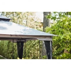 Style Selections 10-ft x 10-ft Black and Grey Gazebo with Netting -STYLE SELECTIONS Online Shop 38115277d L