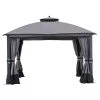 Allen + Roth 10-ft x 12-ft Black and Grey Gazebo with Dome-Shaped Roof 1 Allen + Roth 10-ft x 12-ft Black and Grey Gazebo with Dome-Shaped Roof -STYLE SELECTIONS Online Shop 38115290 L
