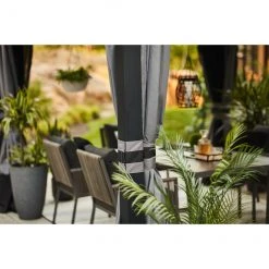 Allen + Roth 10-ft x 12-ft Black and Grey Gazebo with Dome-Shaped Roof -STYLE SELECTIONS Online Shop 38115290d L