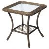 Style Selections Spruce Hills Brown 20-in x 20-in Patio Side Table 2 Style Selections Spruce Hills Brown 20-in x 20-in Patio Side Table -STYLE SELECTIONS Online Shop 41355015 L