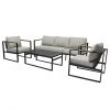 Style Selections 4-Pieces Dufferin Grey Steel Patio Conversation Set -STYLE SELECTIONS Online Shop 41355048 L