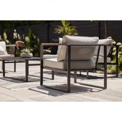Style Selections 4-Pieces Dufferin Grey Steel Patio Conversation Set -STYLE SELECTIONS Online Shop 41355048c L