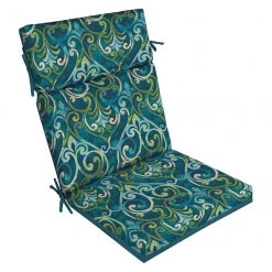 Style Selections High Back Patio Chair Cushion - 24-in x 21-in x 4.5-in - Polyester - Blue