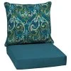 Style Selections Reversible Deep-Seating Chair Cushion Set - Damask/Solid Pattern - 2-Piece -STYLE SELECTIONS Online Shop 41537230 L