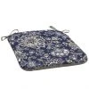 Style Selections Reversible Patio Chair Cushion - 18-in x 19-in - Polyester - Flower Blue and Grey Pattern -STYLE SELECTIONS Online Shop 41537486 L