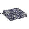 Style Selections Patio Chair Cushion - 18-in x 19-in x 2.5-in - Polyester - Blue and Grey Flower Pattern -STYLE SELECTIONS Online Shop 41537487 L