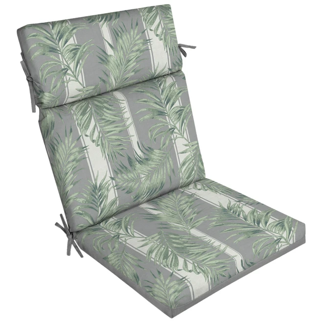 Style Selections Reversible High-Back Polyester Patio Chair Cushion - 44-in x 21-in x 4.5-in 3 Style Selections Reversible High-Back Polyester Patio Chair Cushion - 44-in x 21-in x 4.5-in