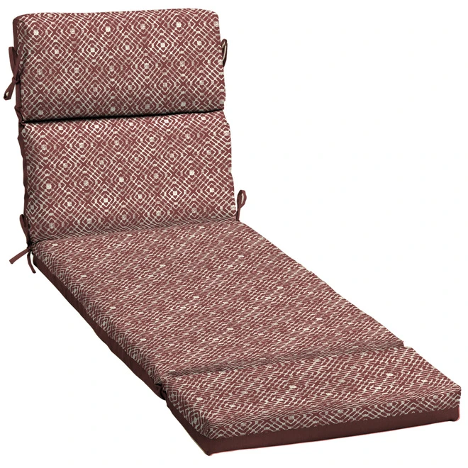 Style Selections Chaise Cushion - 73-in x 23-in - Red 3 Style Selections Chaise Cushion - 73-in x 23-in - Red