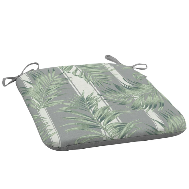 Style Selections Cabana Seat Cushion - Tropical - 18-in x 19-in - Grey 3 Style Selections Cabana Seat Cushion - Tropical - 18-in x 19-in - Grey
