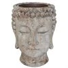 Buddha Head Flower Pot - 8.5" - Resin - Grey 2 Buddha Head Flower Pot - 8.5" - Resin - Grey -STYLE SELECTIONS Online Shop 43225035 L
