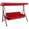 Style Selections Futon Swing - 3-Person - 8-ft - Steel/Polyester - Red/Brown -STYLE SELECTIONS Online Shop 44315009 L