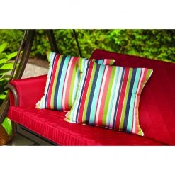 Style Selections Futon Swing - 3-Person - 8-ft - Steel/Polyester - Red/Brown -STYLE SELECTIONS Online Shop 44315009d L