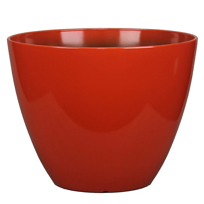 Style Selections Planter - Polypropylene - 15-in - Red 3 Style Selections Planter - Polypropylene - 15-in - Red