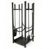 Style Selections Fireplace Tool Set and Log Bin - Steel - 32.67 x 14.76 x 13-in - Black -STYLE SELECTIONS Online Shop 46715008 L