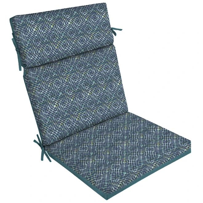 Style Selections 1-Piece Hadrian Tile Blue Geometric High Back Patio Chair Cushion 3 Style Selections 1-Piece Hadrian Tile Blue Geometric High Back Patio Chair Cushion