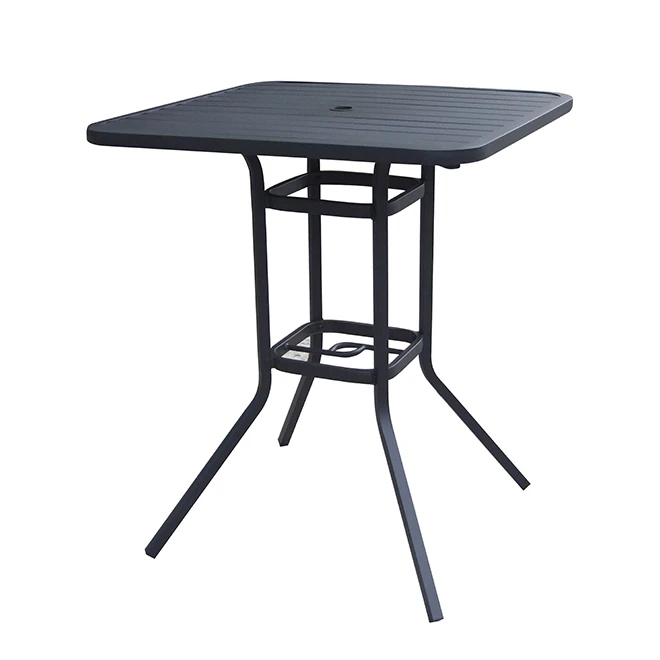 Style Selections Square Outdoor Table - Steel - 33-in x 33-in x 39-in - Matte Black 3 Style Selections Square Outdoor Table - Steel - 33-in x 33-in x 39-in - Matte Black