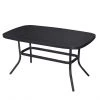 Style Selections Pelham Bay Outdoor Table with Round Corners - Steel - 40-in x 22.5-in x 20.25-in - Black -STYLE SELECTIONS Online Shop 47865006 L