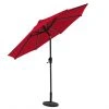 Style Selections Vinehaven Market Umbrella with LED Lighting - Aluminum and Olefin - Tiltable - Red -STYLE SELECTIONS Online Shop 48655007 L