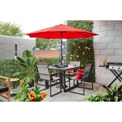 Style Selections Tiltable Umbrella - Aluminum and Red Olefin - 9-ft -STYLE SELECTIONS Online Shop 48655012c L