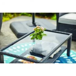 Style Selections Matheson Outdoor Conversation Set - 4 Pieces - Resin and Steel Frame - Black/Grey -STYLE SELECTIONS Online Shop 48655039d L