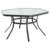 Style Selections Hexagon Dinner Table with Glass Table Top - 56.1 X 27.56" -STYLE SELECTIONS Online Shop 48655049 L