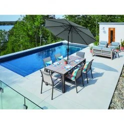 Style Selections Umbrella - 9-ft - Aluminum/Fabric - Grey 9 Style Selections Umbrella - 9-ft - Aluminum/Fabric - Grey -STYLE SELECTIONS Online Shop 48655082d L