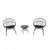 Style Selections Archer Conversation Set - 3 Pieces - Steel and Wicker - Black/ Grey 2 Style Selections Archer Conversation Set - 3 Pieces - Steel and Wicker - Black/ Grey -STYLE SELECTIONS Online Shop 48655109 L