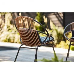 Style Selections Archer Conversation Set - 3 Pieces - Steel and Wicker - Black/ Grey -STYLE SELECTIONS Online Shop 48655109d L