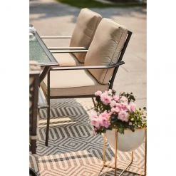 Style Slections Glenn Hill Patio Chair - Steel and Olefin - Tan - Set of 4 9 Style Slections Glenn Hill Patio Chair - Steel and Olefin - Tan - Set of 4 -STYLE SELECTIONS Online Shop 48655120d L