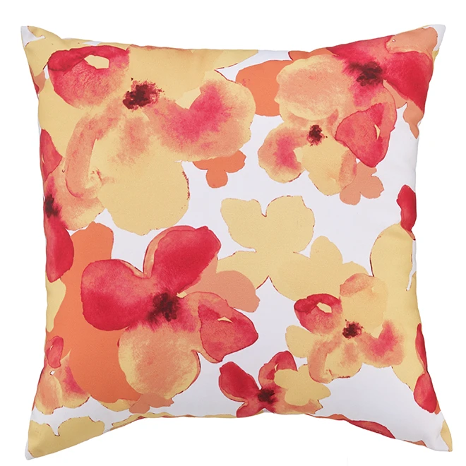 Style Selections Floral Motif Patio Cushion - 16-in x 16-in - Polyester - Multicolour 3 Style Selections Floral Motif Patio Cushion - 16-in x 16-in - Polyester - Multicolour