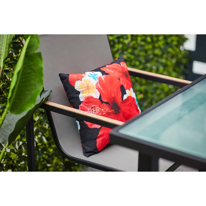 Style Selections Outdoor Throw Pillow - Hibiscus Pattern - Polyester - 16-in x 16-in 5 Style Selections Outdoor Throw Pillow - Hibiscus Pattern - Polyester - 16-in x 16-in - Image 3