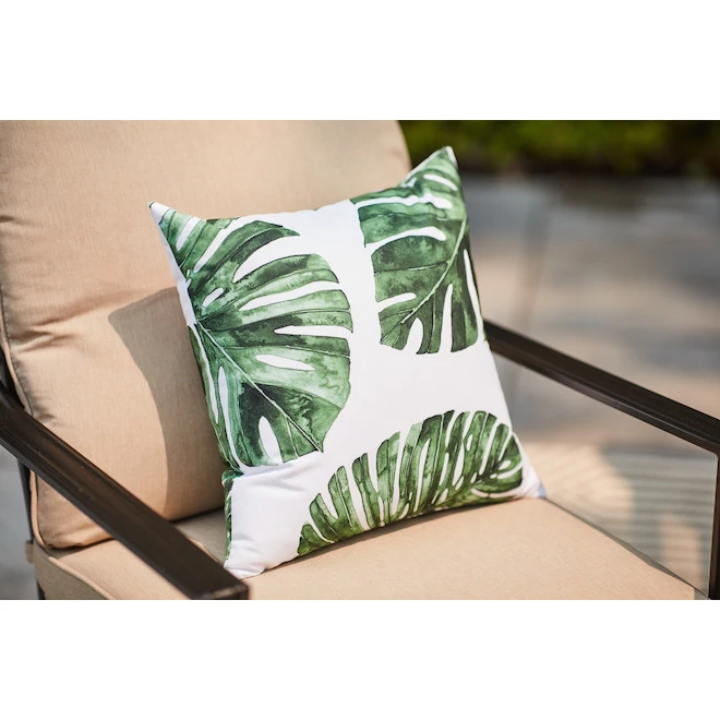 Style Selections 16-in x 16-in Exterior Cushion Palm Leave 4 Style Selections 16-in x 16-in Exterior Cushion Palm Leave - Image 2