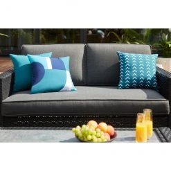 Style Selections Blue Geometric Patterns Outdoor Cushion - 16-in x 16-in -STYLE SELECTIONS Online Shop 49235149c L