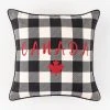 Style Selections Outdoor Cushion - "Canada" Print - Black/White/Red - 18-in W x 18-in L