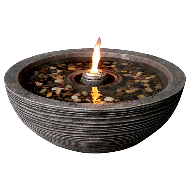 Style Selections Fire Pit Fountain - 24-in - Stone - Natural 3 Style Selections Fire Pit Fountain - 24-in - Stone - Natural
