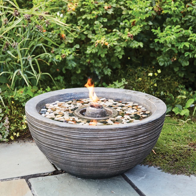 Style Selections Fire Pit Fountain - 24-in - Stone - Natural 4 Style Selections Fire Pit Fountain - 24-in - Stone - Natural - Image 2