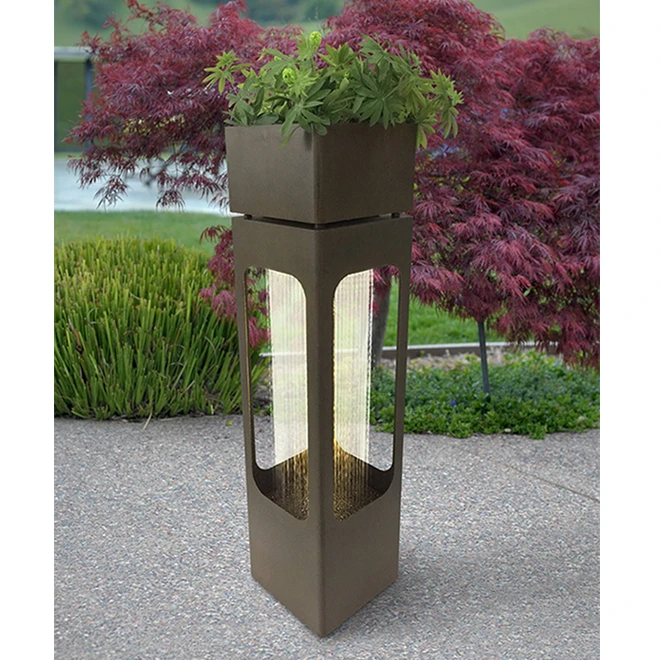 Style Selections Rainfall Fountain - LED Strip - 59.45" - Black 6 Style Selections Rainfall Fountain - LED Strip - 59.45" - Black - Image 4